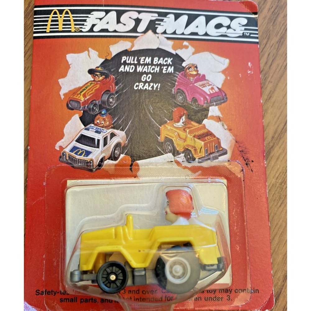 McDonald's Happy Meal Toy Fast Macs Ronald McDonald Runabout new old stock